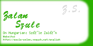 zalan szule business card